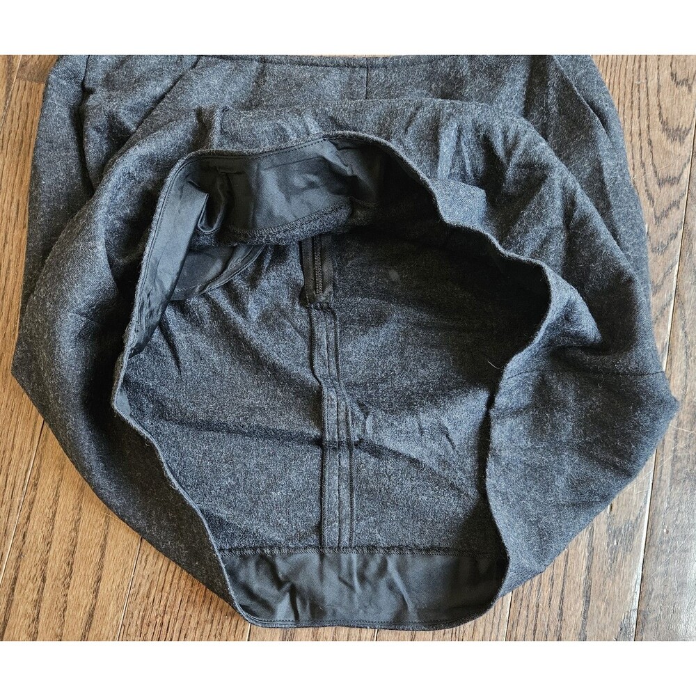 Cabi Skirt 6 Wool Mini Zip Gray Mini Stretch 629 NWT Pockets - Picture 6 of 11